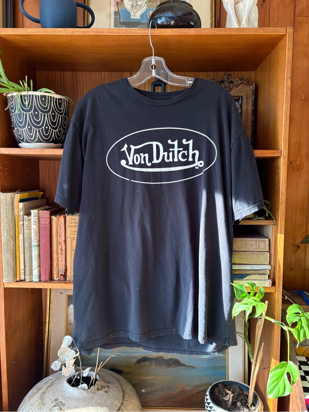 Von Dutch Logo Black OverSize Tee XL